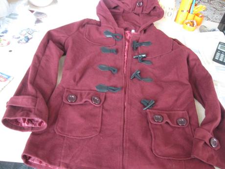Jarný/jesenný bordový kabátik, 38, 38