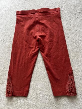 Trojštvrťové leginy tehlovej farby, palomino,116