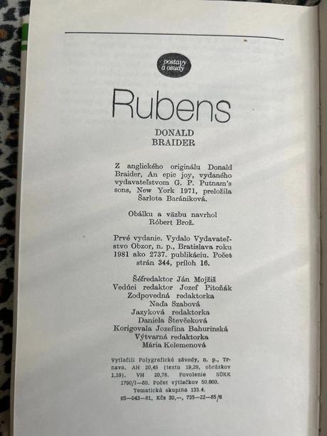 Rubens - donald braider,