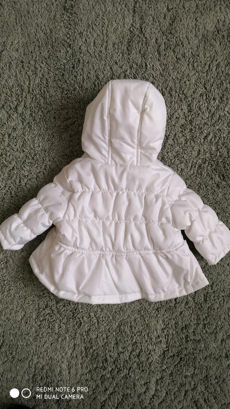 Biela perleťova zimná bundička, george,62