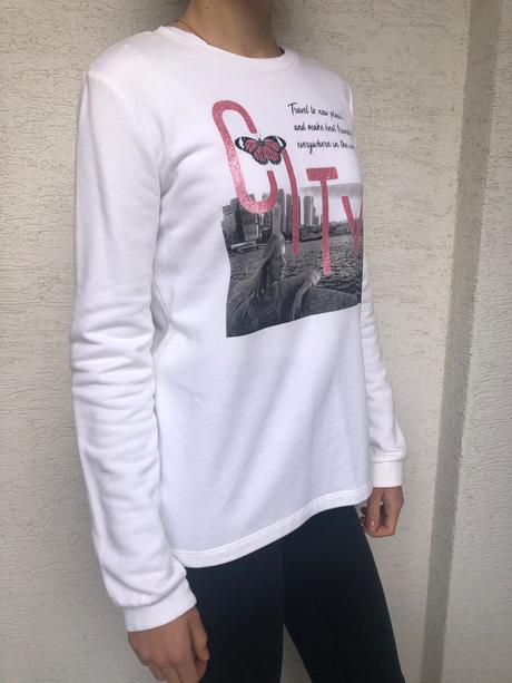 Biela mikina, c&a,170