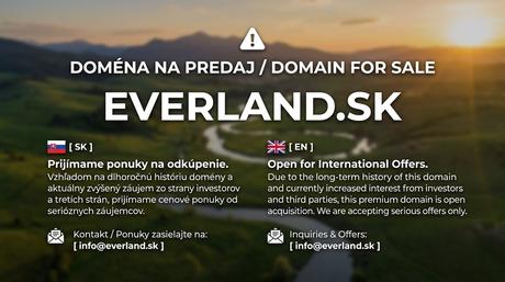Predám prémiovú doménu everland,