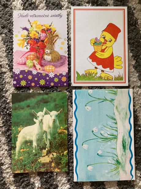 Staršie pohľadnice jar,