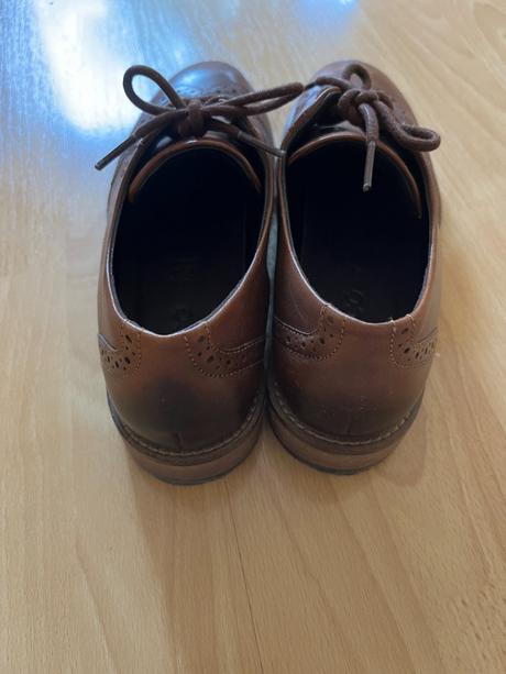 Hnedé kožené topánky ecco, ecco,38