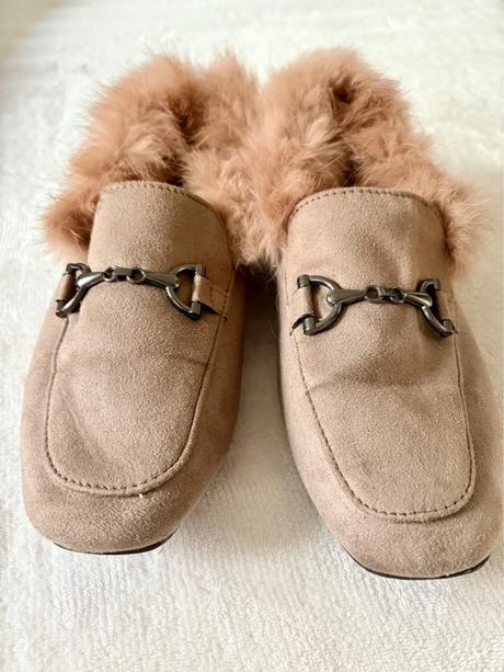 Dámske mokasíny s kožušinou, 36