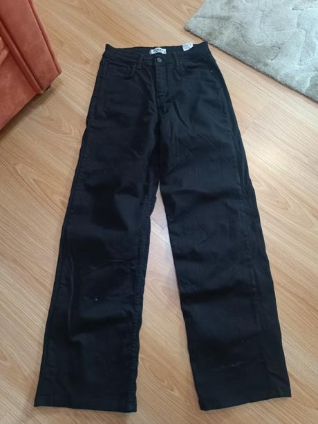 Čierne denimové nohavice, 38