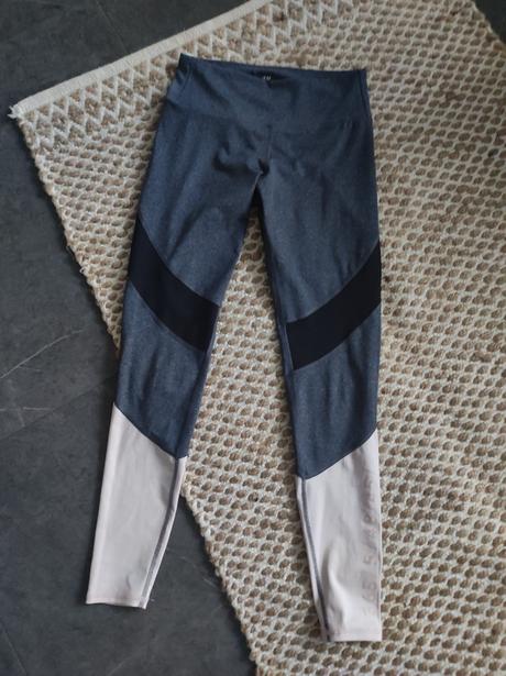 Športové legíny do fitka z vyšším pásom, h&m,s