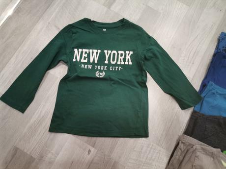 7x tričko s dlhým rukávom, h&m,104