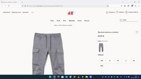 Cargo nohavice hm (kapsáče), h&m,34 / l