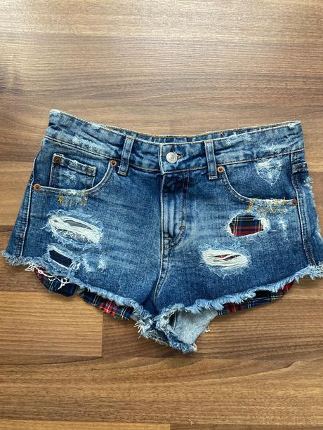 Denimove sortky extra kratke, pull&bear,34