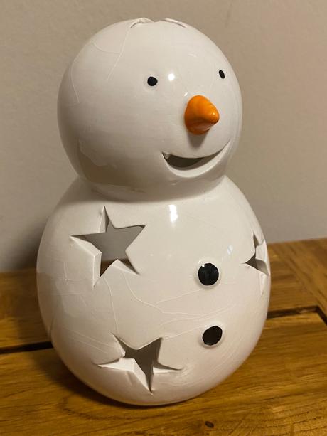 Vianočný svietnik - snehuliak,