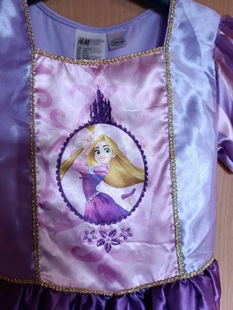 Šaty na karneval zlatovláska hm 134/140, h&m,134