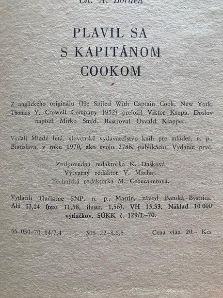 Plavil sa s kapitánom cookom ch.a. borden (1970), 