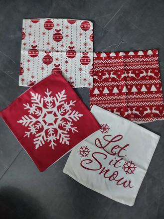 Vianočné obliečky na vankúše 4ks,