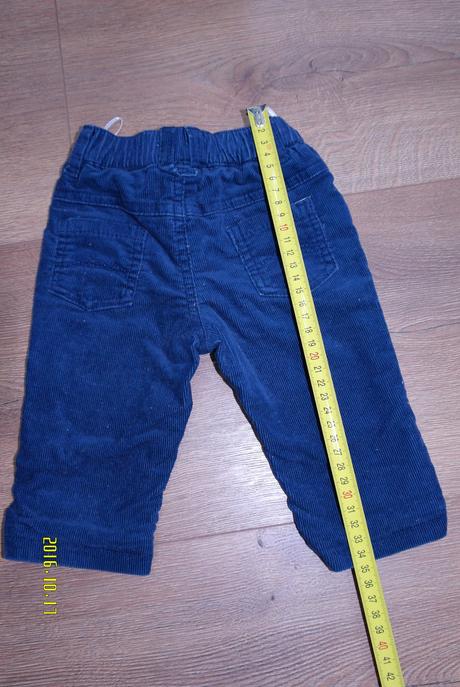 Hrubé menčestrové nohavice 0-3m, c&a,62
