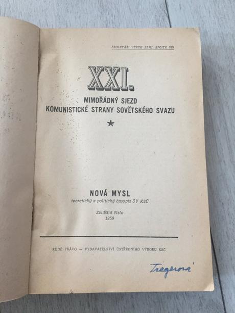 Kniha nova mysl mimoriadny zjazd 1959,