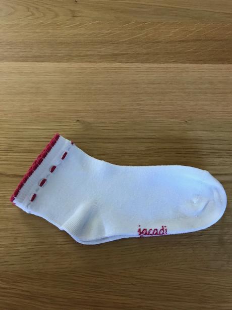 Jacadi - ponožky bielo-červené 27 - 30, jacadi,27