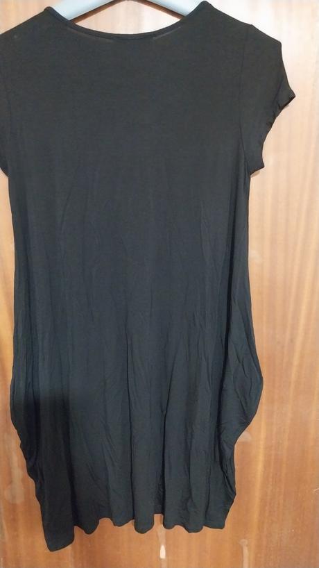 Čierne jednoduché tričkové šaty, benter,m