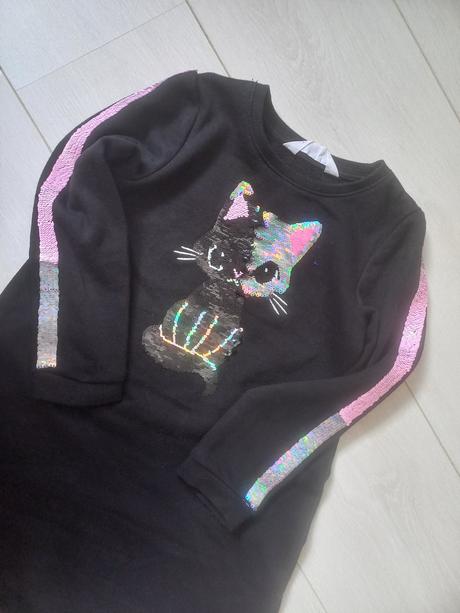 Dievčenská mikinka, šaty, h&m,110