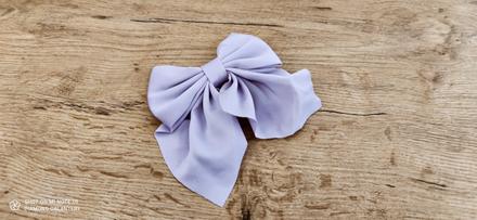 Mašľa do vlasov na sponke - 14 x 11 cm - fialová,