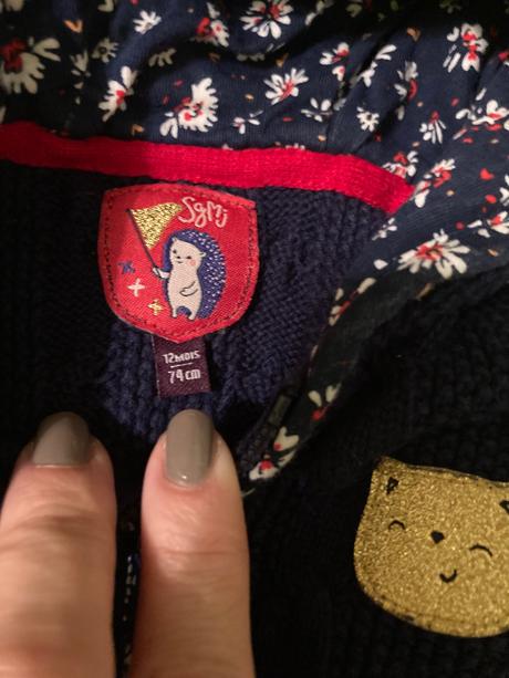 Pekna strikovana mikinka na zips, 74