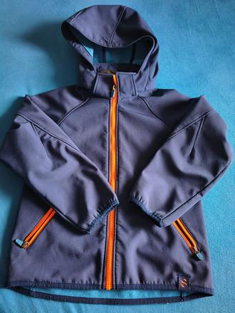 Tmavomodrá softshellová bunda 122, h&m,122