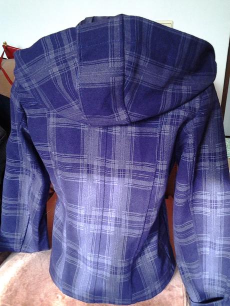 Fialovy kabat kockovany, xxl