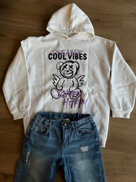 Mikina + rifle super stav, c&a,152