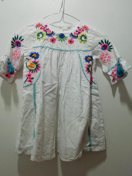 Vyšívané biele letné šaty next, next,104