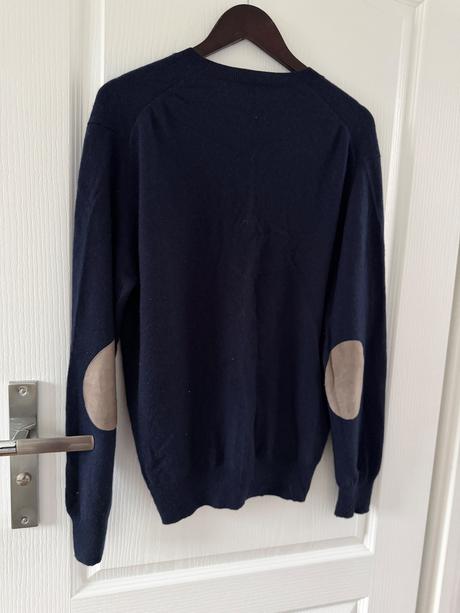 Kašmírový kardigan allude v námorníckej farbe, l