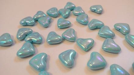 Perleťové srdiečka modré, 