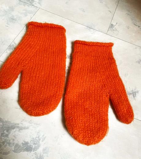 Luxusné mohérové rukavice, fishbone,l