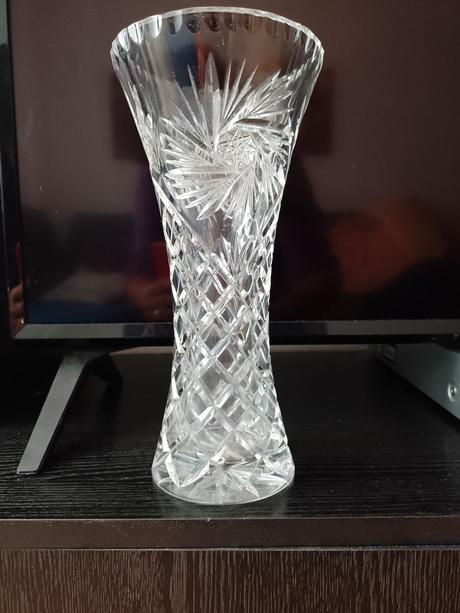 Krištáľová váza crystal bohemia výška 25 cm,