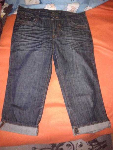 Rifľové nohavice pod koleno, xxl