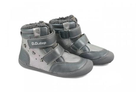D.d.step - zimná obuv 063 dark grey strieborné, d.d.step,32 / 34