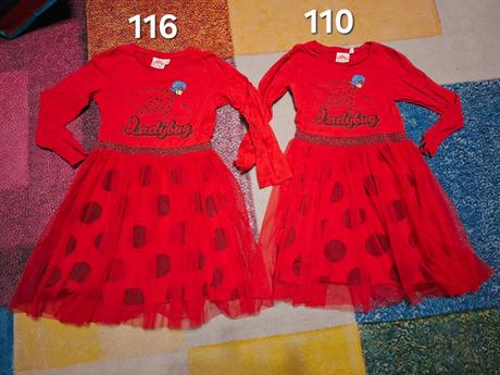 Šaty ladybug 110 a 116, 110