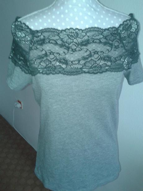 Sivý elastický top h&m veľ. m, h&m,m