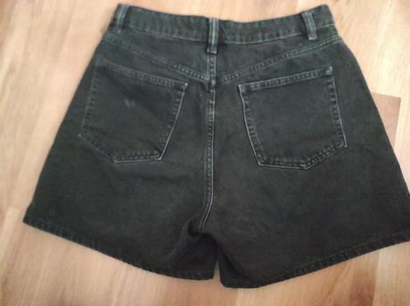 Riflové momm fit šortky, zara,38