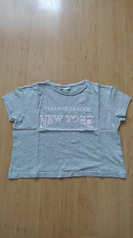 Tričko cropp top šedé, pepco,152