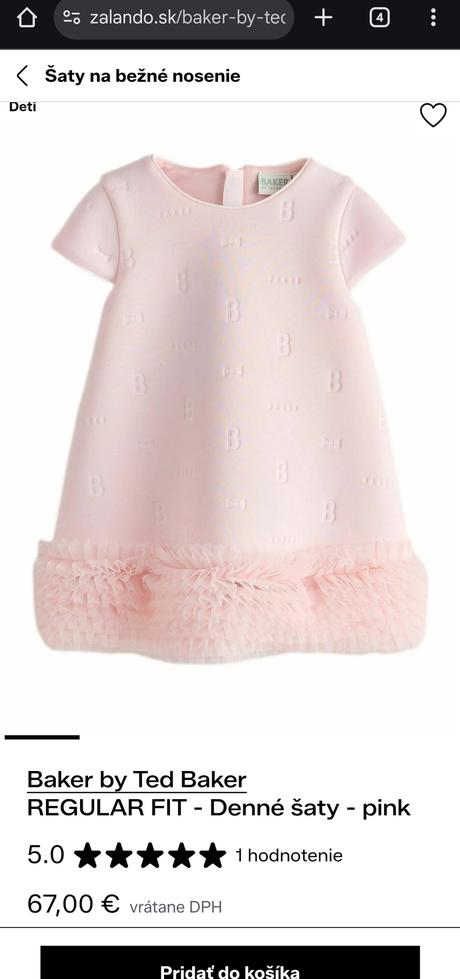 Luxusne šaty ted baker 0-3m, 62
