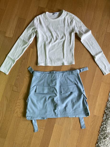 Bershka sukňa a tričko, bershka,s