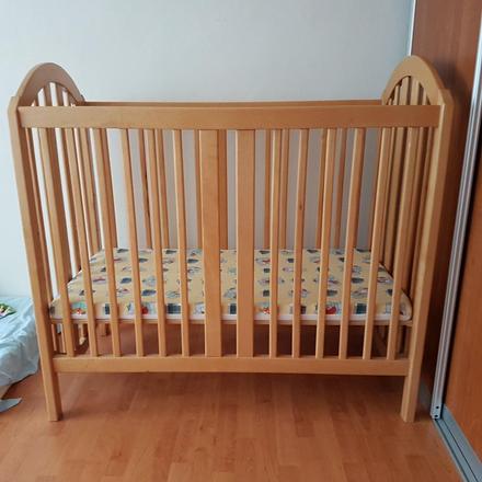 Drevená postielka, šírka (cm): 60,dĺžka (cm): 120