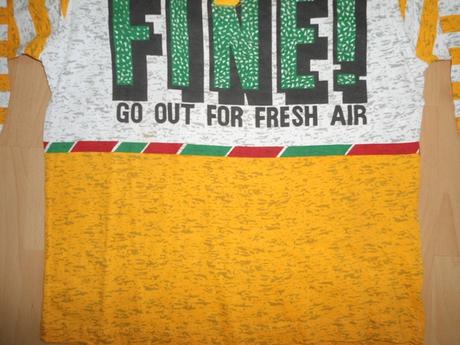 Žlto - biele uni tričko, 146