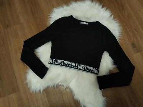 Crop top s dlhým rukávom, stradivarius,xs