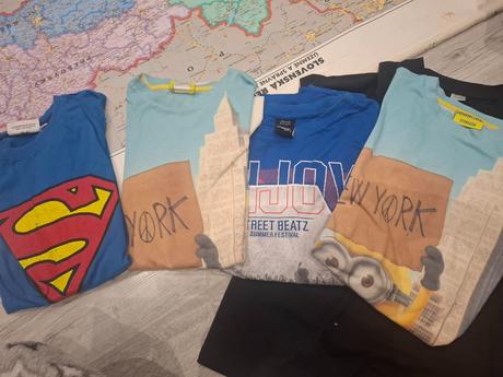 Balík trička, kraťasy veľ.140, cca32ks, 140–152