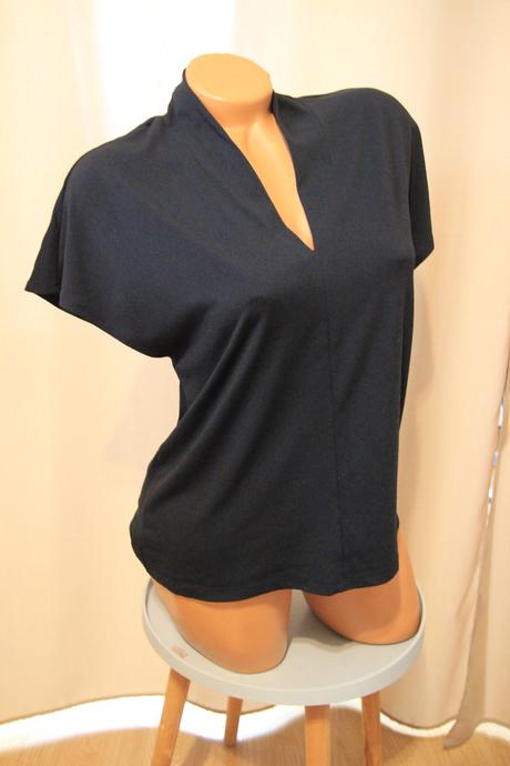 Tmavo modrá blúzka h&m, s, h&m,s