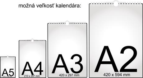 Ilustrovaný detský kalendár rôzne formáty,