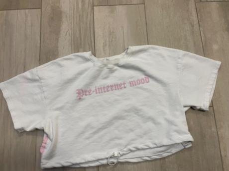 Teplákové krátke tričko, bershka,l