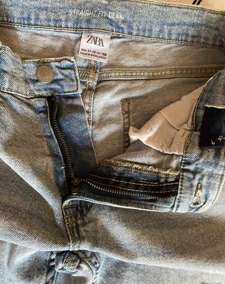 Potrhané šúchané rifle zara v. 152 - unisex, zara,152