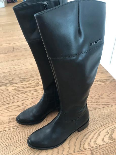 Kožené čižmy solo femme, 36